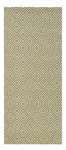 Zelený vonkajší koberec NORTHRUGS Karo, 80 × 150 cm