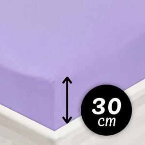 Jersey napínacie prestieradlo na vysoký matrac JR-012 Levanduľové 80 x 200 - výška 30 cm