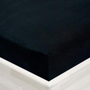 Jersey napínacie prestieradlo JR-030 Čierne 90 x 200 - výška 20 cm