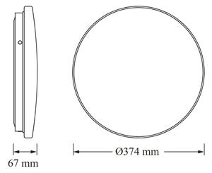 Osram - LED kúpeľňové stropné svietidlo CEILING ROUND LED/24W/230V pr. 37 cm IP44 biela