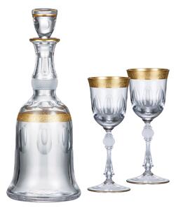 Bohemia Crystal Set na víno Jessie (set 1 karafa + 2 poháre)