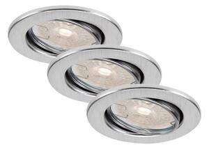 Brilo - SADA 3x LED stmievateľných kúpeľňových podhľadových svietidiel DIMM LED/5,5W/230V IP23
