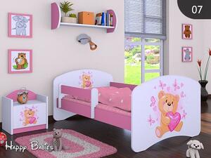 Detská posteľ bez šuplíku 160x80cm MÍŠA - ružová