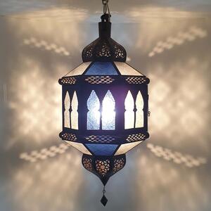 Orientálna lampa Biban Trombia modro-biela