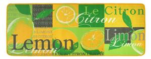 Žlto-zelený kuchynský behúň Hanse Home Lemon, 67 × 180 cm