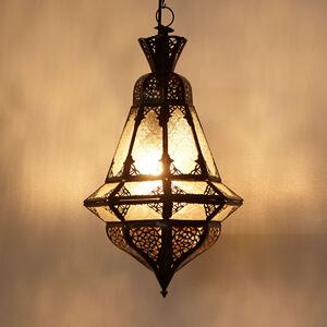 Marocká závesná lampa Houta biela