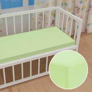 Detské jersey napínacie prestieradlo do postieľky JR-018 Pastelovo zelené 60 x 120 x 10 cm - do postieľky