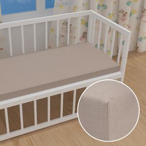 Detské jersey napínacie prestieradlo do postieľky JR-027 Sivohnedé 60 x 120 x 10 cm - do postieľky