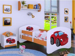 Detská posteľ bez šuplíku 160x80cm RED CAR - oranžová