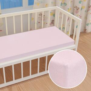 Detské jersey napínacie prestieradlo do postieľky JR-032 Púdrovo ružová 60 x 120 x 10 cm - do postieľky
