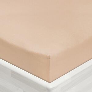 Jersey napínacie prestieradlo JR-033 Béžové 90 x 200 - výška 20 cm