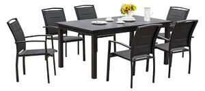 Rozkladací záhradný stôl Vita - čierna