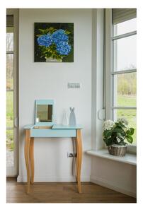 Sivý toaletný stolík so zrkadlom Ragaba Dressing Table, dĺžka 85 cm