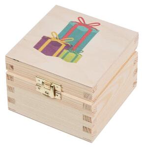ČistéDřevo Drevená krabička XVI s darčekmi