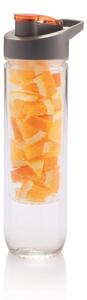 Oranžová fľaša so sitkom XD Design Loooqs, 800 ml
