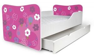 MAXMAX Detská posteľ so zásuvkou BARBIE + matrac ZADARMO