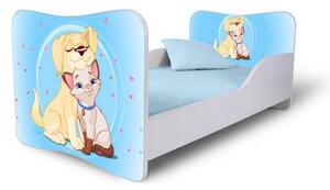 MAXMAX Detská posteľ PSÍK s mačičkou + matrac ZADARMO