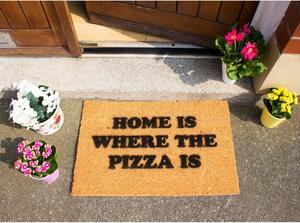 Rohožka z prírodného kokosového vlákna Artsy Doormats Home Is Where the Pizza Is, 40 x 60 cm