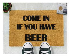 Rohožka z prírodného kokosového vlákna Artsy Doormats Come Again and Bring Beer, 40 x 60 cm