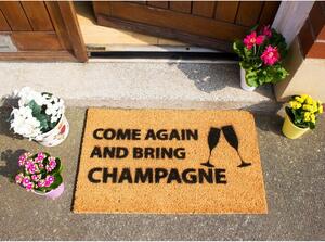 Rohožka z prírodného kokosového vlákna Artsy Doormats Come Again & Bring Champagne, 40 x 60 cm
