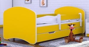 Detská posteľ so zásuvkou 180x90 cm - ŽLTÁ
