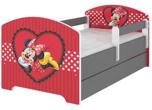 MAXMAX Detská posteľ Disney - zamilovaná MINNIE 140x70 cm