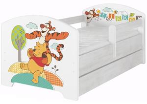 Detská posteľ Disney - MACKO PÚ A KAMARÁTI 140x70 cm