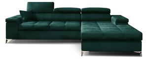 Moderná rohová sedačka Relina, zelená Monolith Roh: Orientace rohu Levý roh