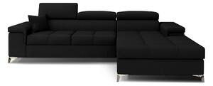Moderná rohová sedačka Relina, čierna Roh: Orientace rohu Pravý roh