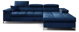 Moderná rohová sedačka Relina, modrá Roh: Orientace rohu Levý roh