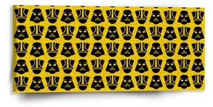 Sablio Obraz Star Wars Stormtrooperi Pattern na žltej - 110x50 cm