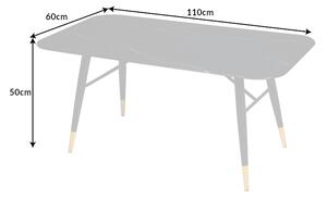Konferenčný stolík Paris 110cm antracitový mramorový vzhľad
