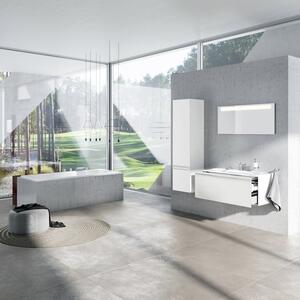 Ravak - Kúpeľňová vysoká skrinka SB 400 pravá Clear - biela