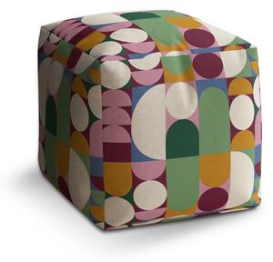 Sablio Taburet Cube Farebná rovnováha - 40x40x40 cm
