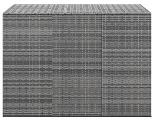 Záhradný box na vankúše z polyratanu 145x100x103 cm sivý