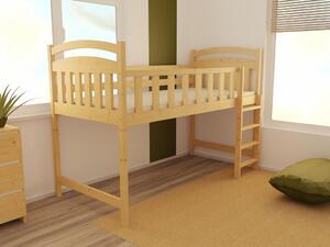 Vyvýšená detská posteľ z MASÍVU 200x80cm - ZP003