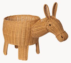 Ručne vyrobený úložný kôš z ratanu Donkey