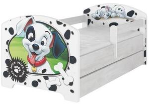 Detská posteľ so zásuvkou Disney - 101 dalmatíncov 160x80 cm