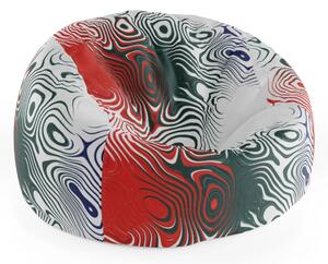 Sablio Sedací vak Cocoon Dvojfarebná abstrakcia - 75 x 45 x 35 cm