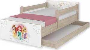 Detská posteľ MAX so zásuvkou Disney - PRINCEZNY 160x80 cm