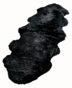 Čierna ovčia kožušina Native Natural Double, 60 x 240 cm