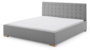 Sivá čalúnená dvojlôžková posteľ 180x200 cm Malia - Meise Möbel