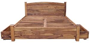 Posteľ Rami s úložným priestorom 180x200 indický masív palisander