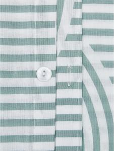 Modro-biele obliečky na jednolôžko z ranforce bavlny Westwing Collection, 155 x 220 cm