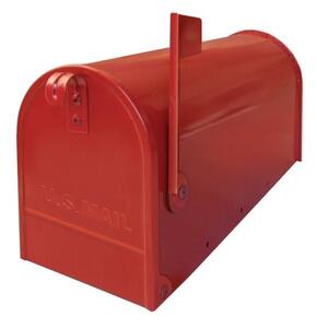 USA1RO - poštová schránka, americká s vlajočkou a stojanom, červená