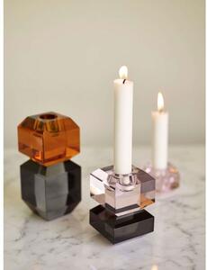Hübsch - Gem Candlestick Orange/Smoked - Lampemesteren