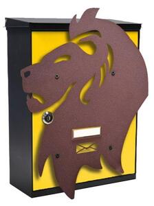 MIA box Lion Y - poštová schránka s výmenným krytom a menovkou, lev