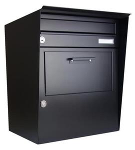 DOLS Parcel Box 05 RAL9005 - kombinovaná poštová schránka na balíky aj listy, pre montáž na stenu, čierna