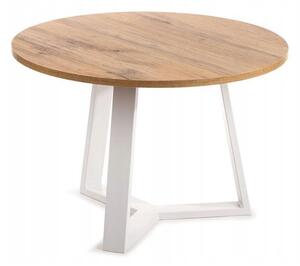 HowHomely Konferenčný stolík TRILEG 48x70 cm biela/hnedá DD0185 + záruka 3 roky zadarmo