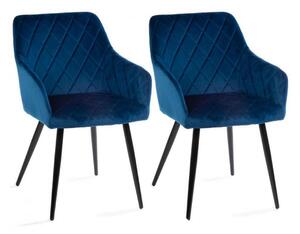 HowHomely SADA 2x Jedálenská stolička RICO modrá DD0136 + záruka 3 roky zadarmo